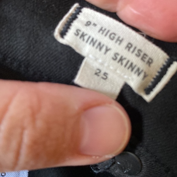 Madewell 9” high riser skinny skinny black jeans 25 - Picture 5 of 5